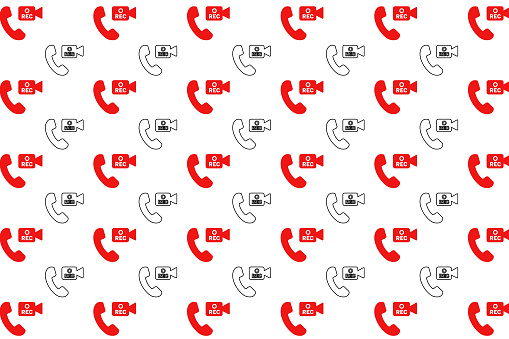 Call Notes Background Abstract Video Call Record Pattern Background Stock Illustration ...