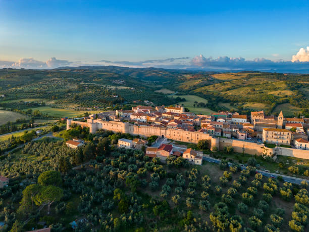 istock Magliano in Toscana from drone, Tuscany 1520713696