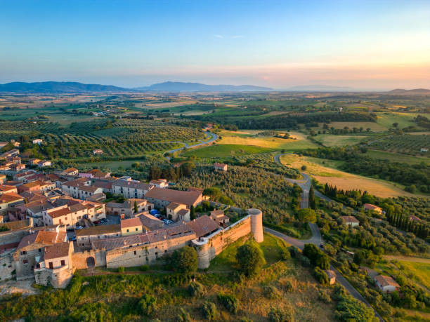 istock Magliano in Toscana from drone, Tuscany 1520713719