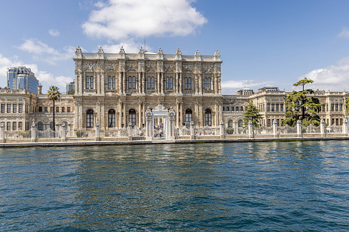 Dolmabahce palace was ordered by the Empire's 31st Sultan, Abdulmecid I, and built between the years 1843 and 1856, in Istanbul, Turkey.