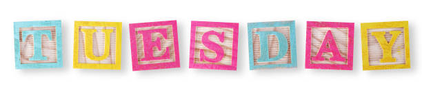 istock Tuesday concept with childs wood blocks with clipping 1520761053