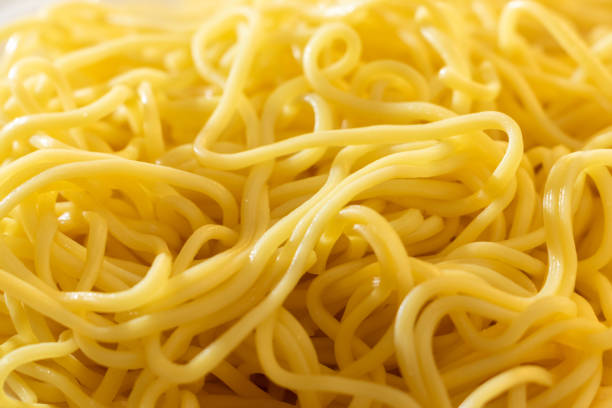 yellow noodles made from wheat flour