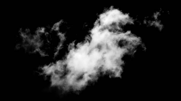 istock White cloud isolated on black background,Textured smoke,brush effect 1520838518