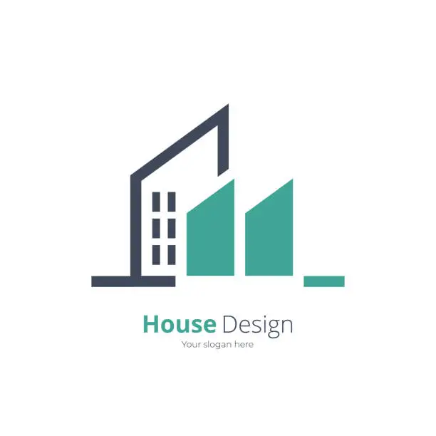 Vector illustration of 3 houses and home symbol concept design on white background