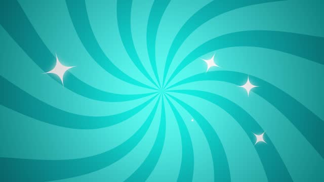 Blue Retro Rotating Background Loop With Stars
