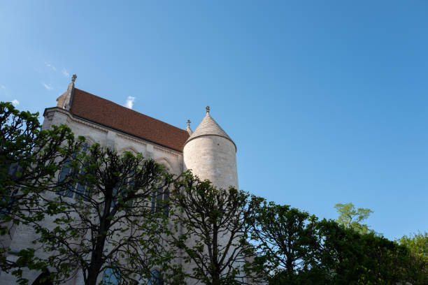 White Turret with Blue Skies stock photo