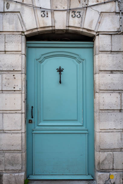 Turquoise Door stock photo