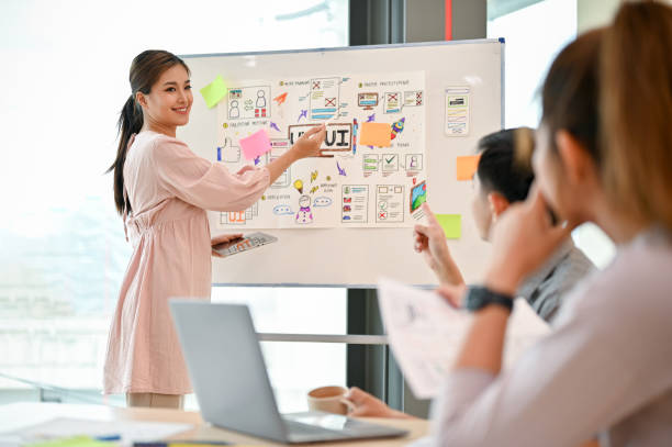 istock A confident Asian female tech developer led the meeting with her team, brainstorming a new project 1521095538