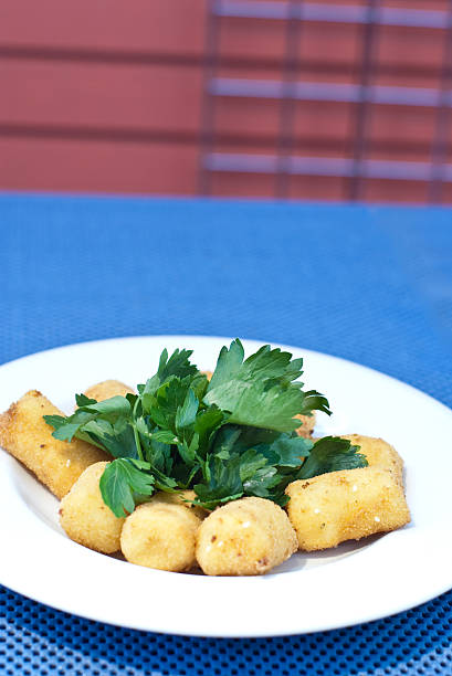 Croquete de batatas - fotografia de stock