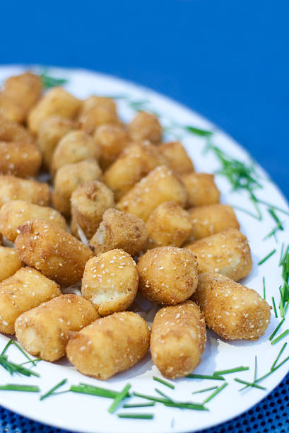 Croquete batatas. - fotografia de stock