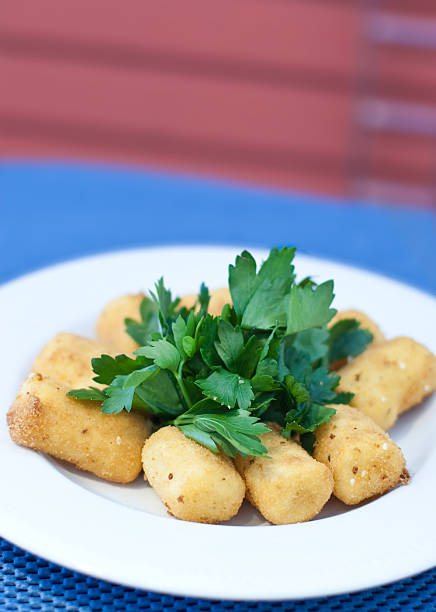 Croquete de batatas - fotografia de stock