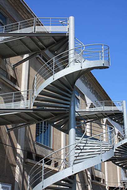 istock steel spiral staircase 152110630