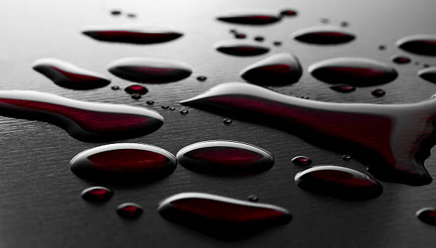 Texture metal with drops water. stock photo