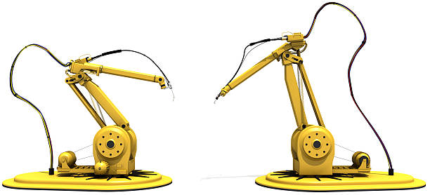 манипулятор робота - car industry robot arm car plant стоковые фото и изображения