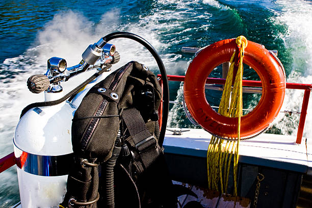 istock scuba gear on the boat 152111091