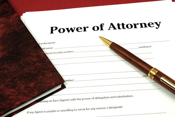 power of attorney (procura) - disablement foto e immagini stock