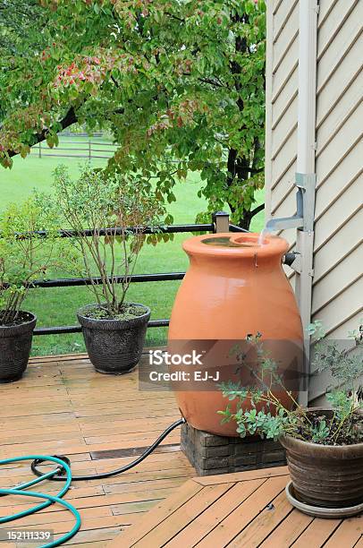 Rain Barrel Stock Photo - Download Image Now - Barrel, Garden Hose, Rain