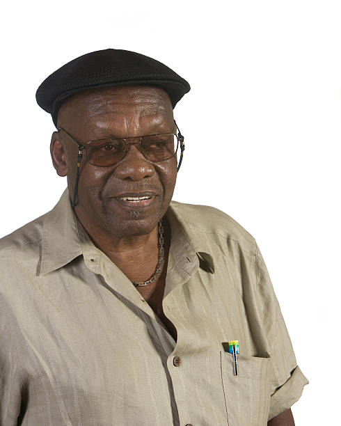 istock Old African American Man with Beret 152111456