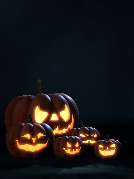 istock Group of halloween pumpkins 152112984