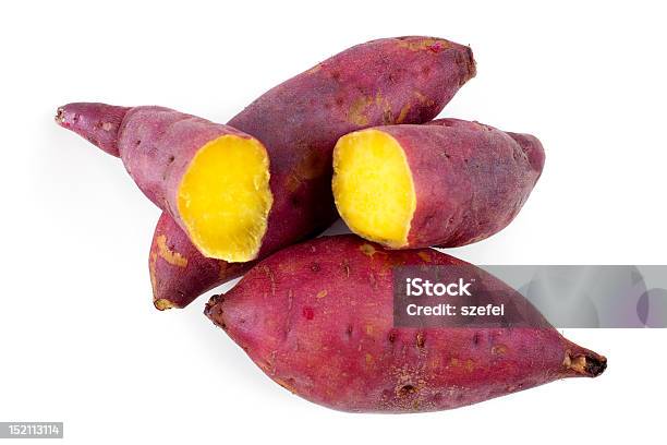 Sweet Potatoes Stock Photo - Download Image Now - Sweet Potato, Yam, White Background