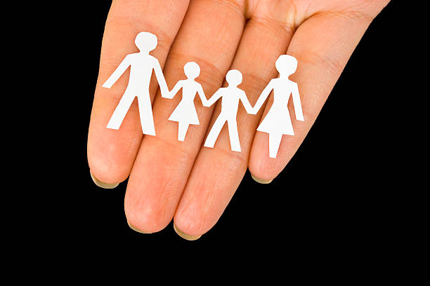 istock Paper family in hand 152113406