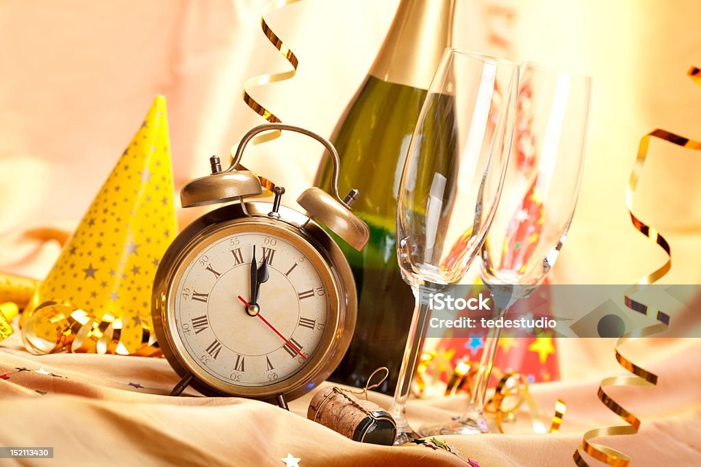 Szczęśliwego Nowego Roku-strony dekoracji - Zbiór zdjęć royalty-free (Kapelusz)