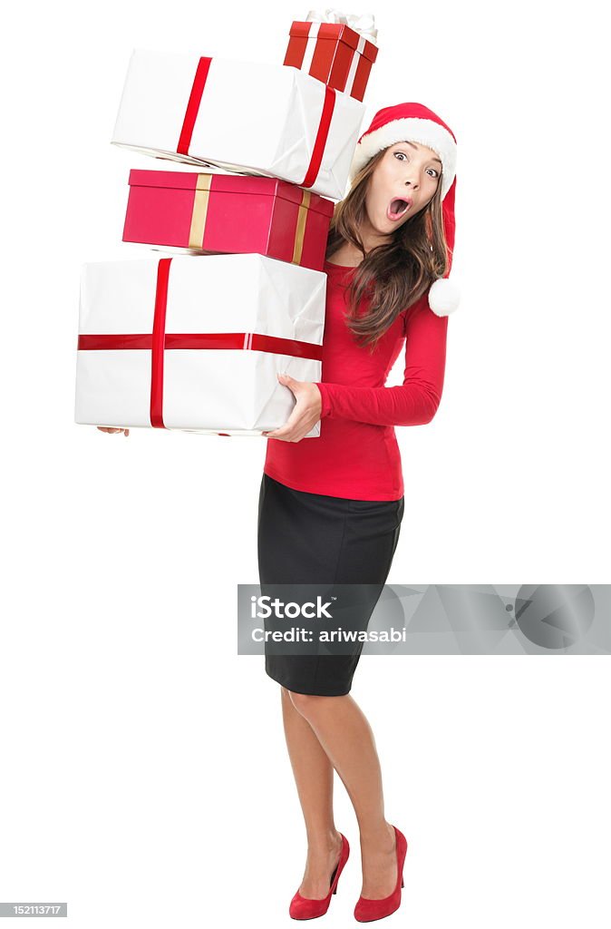 shopping natalizio - Foto stock royalty-free di Cappello