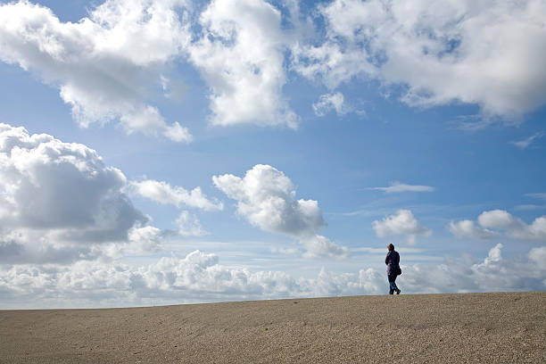 Walking alone stock photo