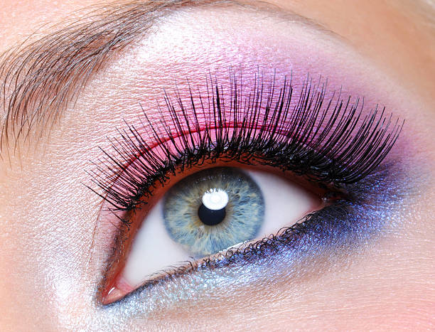 istock A female eye layered with multicolored eye shadow 152114312