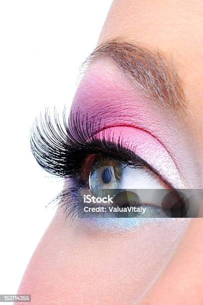 Fashion Makeup Of A Female Eye Stock Photo - Download Image Now - Adult, Beautiful People, Beauty