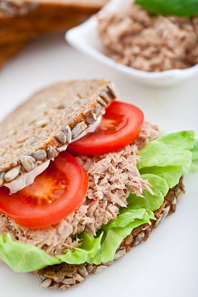 istock Tuna fish sandwich with tomatos and lettuce 152116557