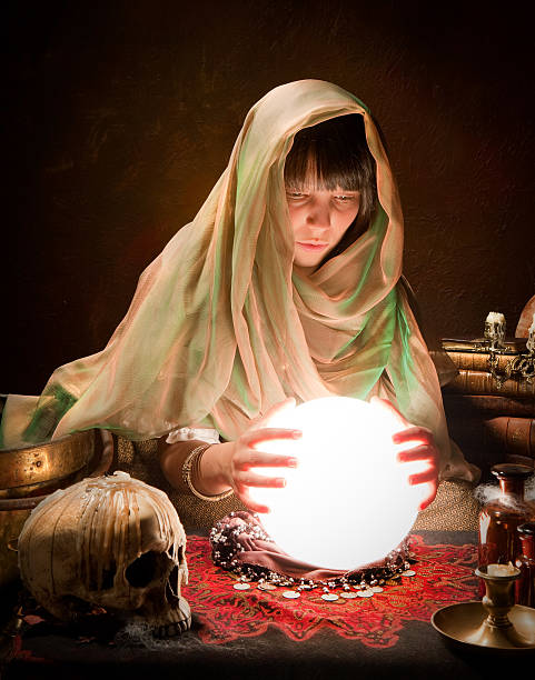 istock Astrology gypsy with crystal ball 152117013