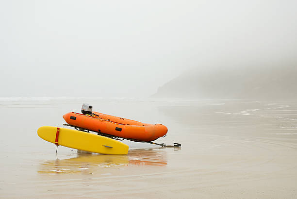 Surf Rescue, Cornwall, England stock photo