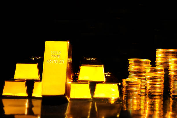 istock Gold bars on background, Business and Financial concepts. 1521172405