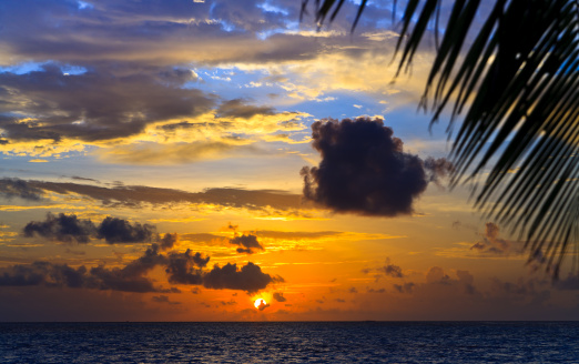 Maldivian Sunset image with nice colorMaldivian Sunset image with nice color