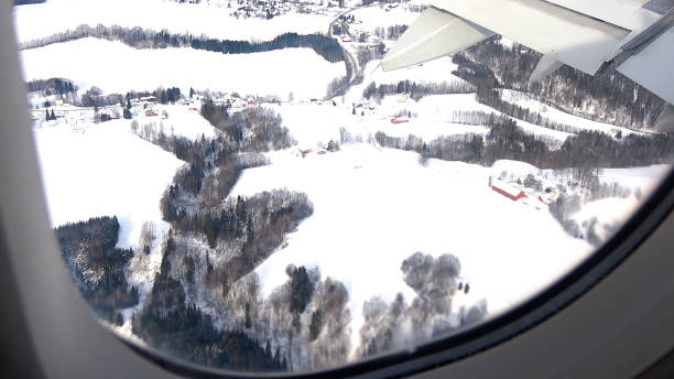 istock View from plane window, landscape of Norway. 1521193700