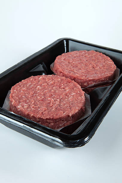 istock Round Raw Hamburger Patties 152119402