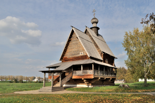 Ancient St.Nikolay's wooden country church in Suzdal (1766), Russia