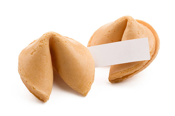 istock Two fortune cookies with one fortune in the middle 152120714