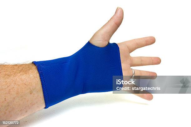 Wrist Support Stock Photo - Download Image Now - Assistance, Bandage, Blue