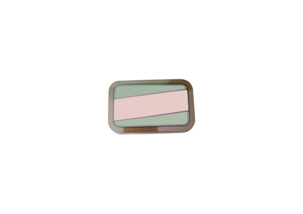 A lozenge from a metal box isolated on white background