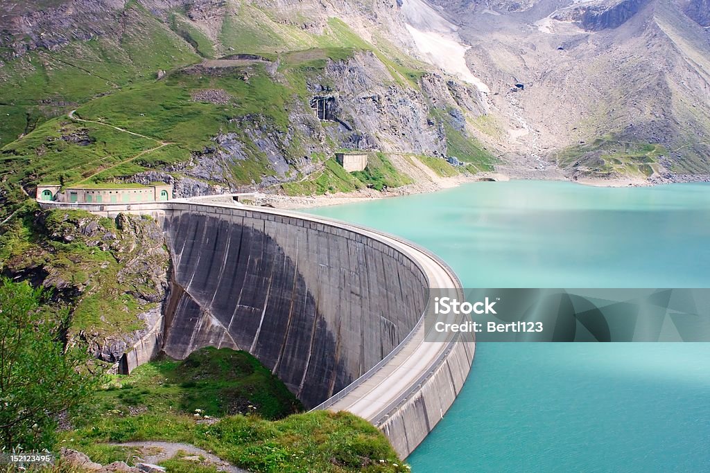 Concrete dam wall of Kaprun power plant Concrete dam wall of Kaprun power plant (no people), Salzburg Alps, Austria Dam Stock Photo