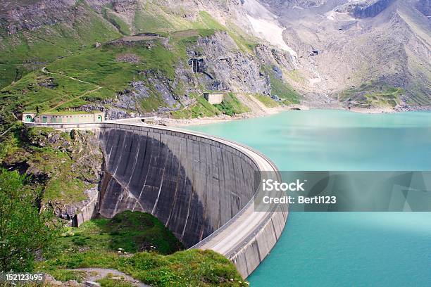 Concrete Dam Wall Of Kaprun Power Plant Stock Photo - Download Image Now - Dam, Austria, Water