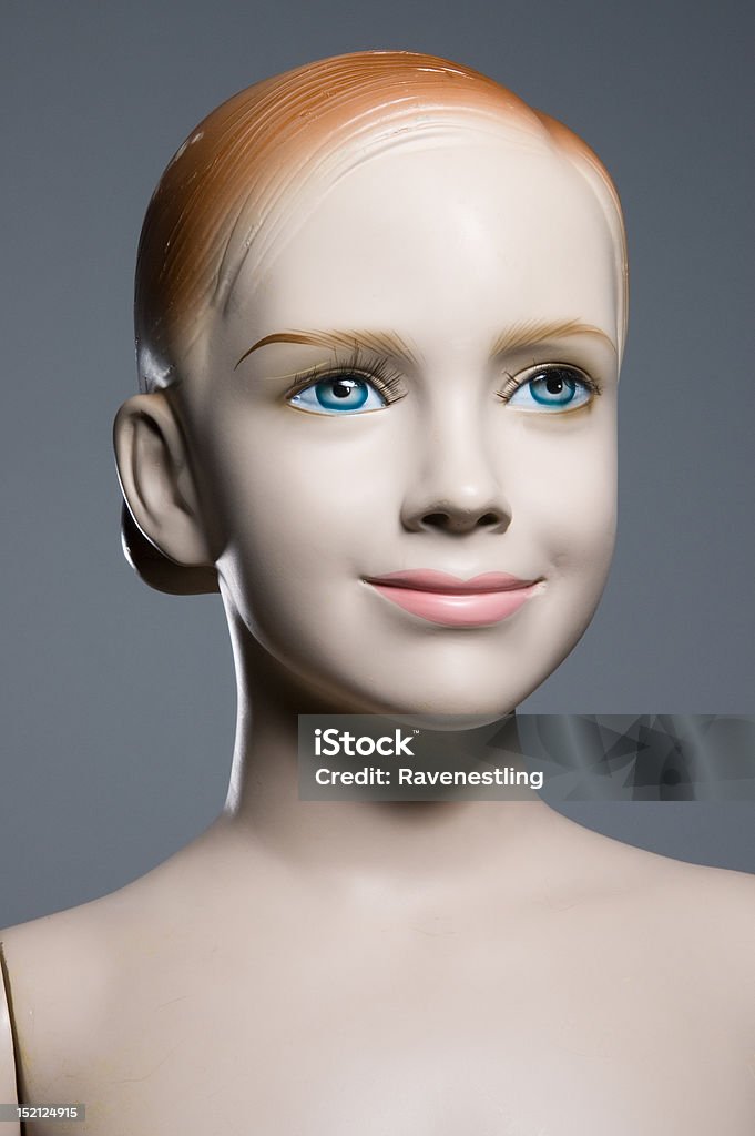 mannequin Mannequin tailors, plastic figure of girl on dark background Mannequin Stock Photo
