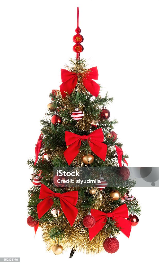 Urządzone Boże Narodzenie drzewa sztuczne - Zbiór zdjęć royalty-free (Bez ludzi)