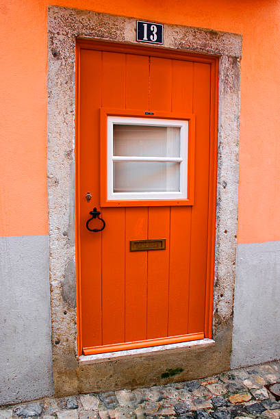 The Red Door stock photo