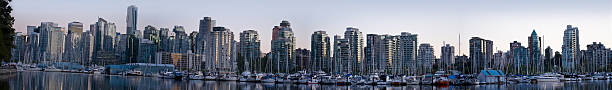 istock Panoramic View of Vancouver Skyline & Coal Harbour at Twilight (XXXL) 152126038