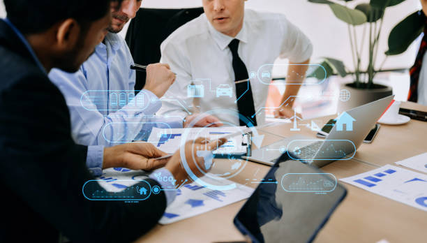 istock Business team working virtual modern smartphone to reduce CO2 emissions carbon footprint climate change to limit global warming.Sustainable development and green business concept. at office 1521263980
