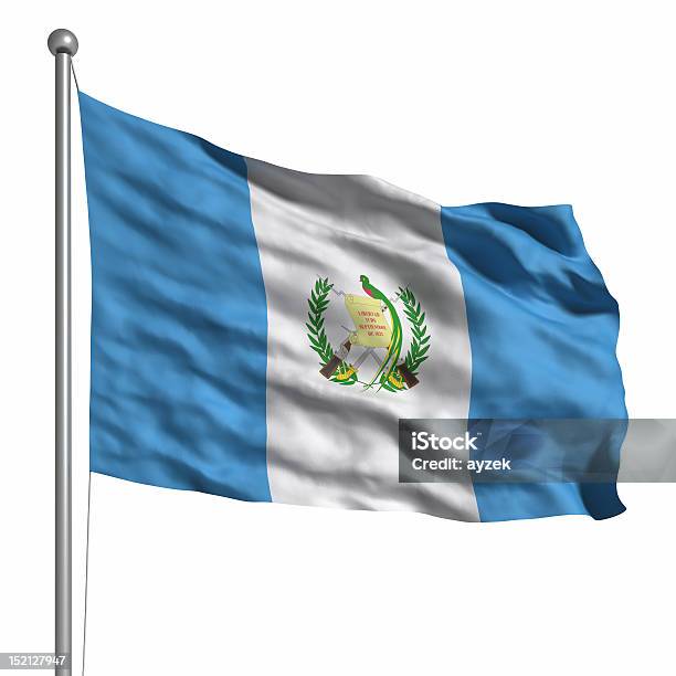 Flag Of Guatemala Stock Photo - Download Image Now - Clipping Path, Computer Graphic, Cut Out