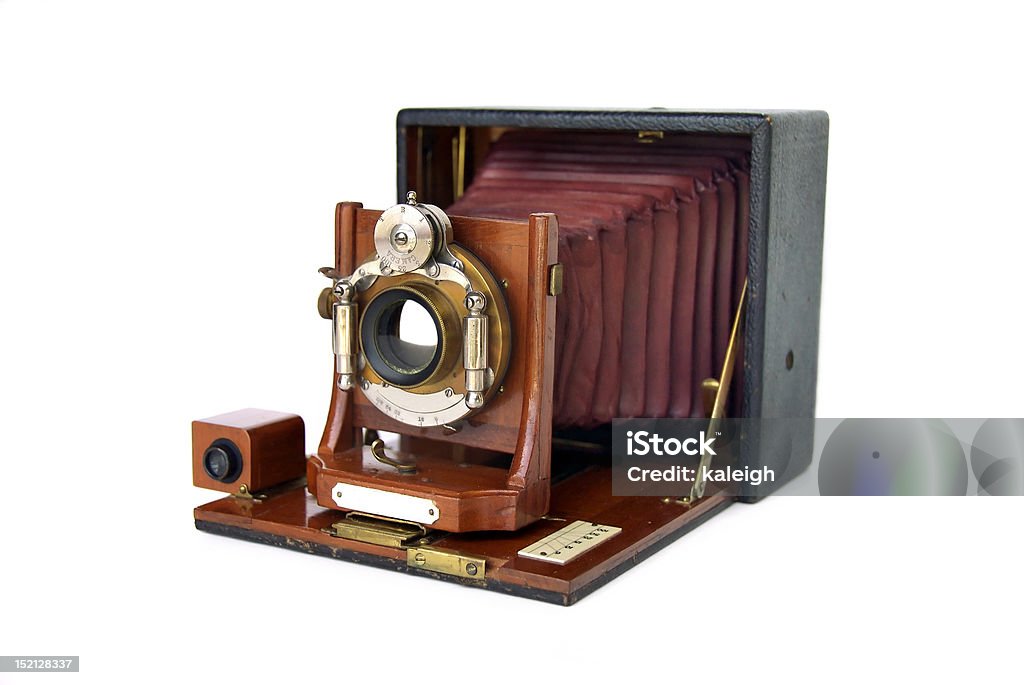 Vintage Holz Kamera - Lizenzfrei Kamera Stock-Foto